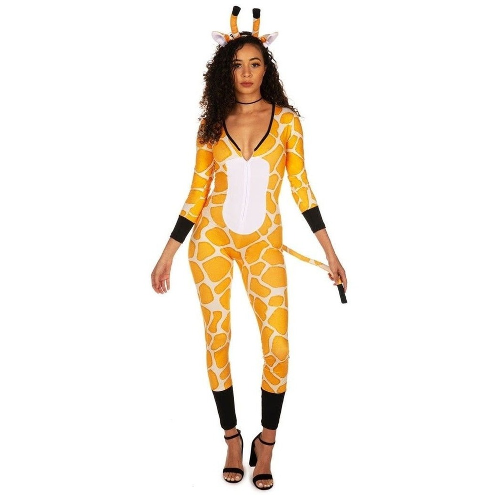 TE Tipsy Elves Giraffe Bodysuit Medium Halloween Costume π